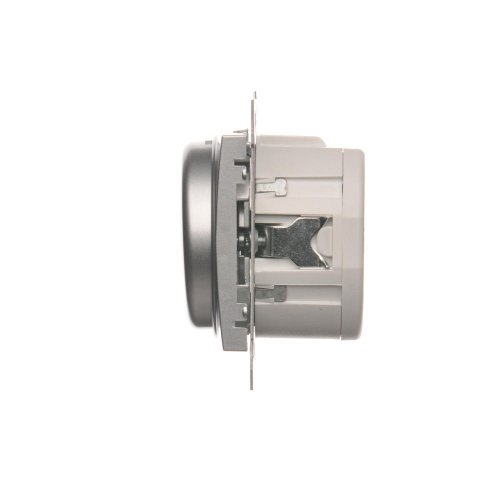 Stmívač pro stmívatelné LED, otočné ovládání, tlačítkové spínání, jednoobvodový stříbrná se schodišťovým spínačem:Ano