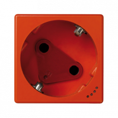 Zásuvka K45 DATA SCHUKO se signalizací napětí 16A 250V šroubové svorky 45×45mm oranžový