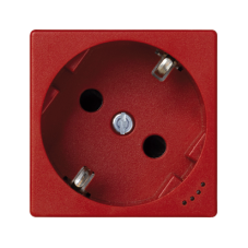 Zásuvka K45 SCHUKO se signalizací napětí 16A 250V šroubové svorky 45×45mm červený