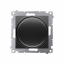 Stmívač otočný a tlačítkový 20-500W, barva černá matná