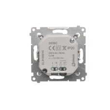 LED osvětlení s pohybovým senzorem (přístroj s krytem), 230 V / 1,23 W, barva světla teplá bílá (3100 °K), Simon 54, barva stříbrná metalizovaná