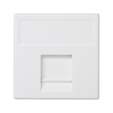 Kryt dátovej zásuvky K45 NEXANS iodod plochý s krytom 45×45mm čisto biely
