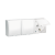Trojitá kolíková zásuvka s uzemněním typu SCHUKO - ve verzi IP54 - klapka v bílé barvě bílá 16A