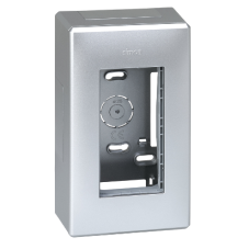 Nástenný box S500, 2x zásuvka 250V, bez kábla, povrch hliník