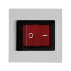 Dvojpólový spínač, posun 2 K45 so signálnym pripojením farba: červená 16AX 250V 45×45mm čisto biela
