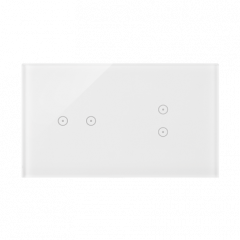 Dotykové panely 2 moduly 2 horizontální dotykové pole, 2 vertikální dotyková pole, perlová/bílá