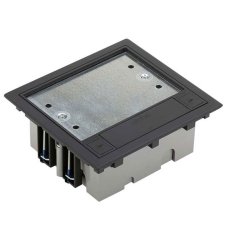 Podlahová zásuvka 2x 250V/16A, 4x RJ45 cat.6, barva grafitově-šedá, pro lité podlahy