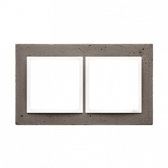 Simon Betónový rám 2-násobný tmavý betón/biela