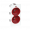 Dvojzásuvka CIMA s uzemňovacím kolíkom so signalizáciou napätia 16A 250V skrutkové svorky 108 × 52 mm červená čisto biela