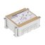 Podlahová zásuvka 2x 250V/16A, 4x RJ45 cat.6, barva grafitově-šedá, pro lité podlahy