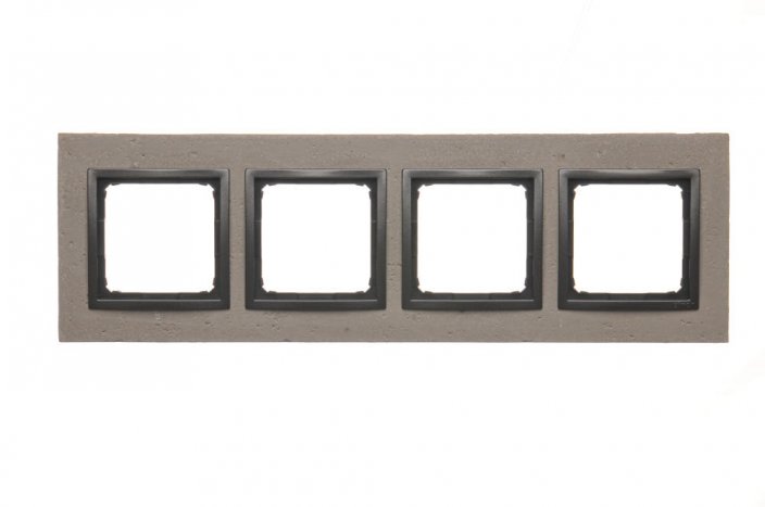 Betonový rámeček 4-násobný tmavý beton/antracit