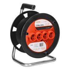 Prázdná kabelová cívka, 4x2P+E, 16A, 230V, IP20, barva černo-oranžová
