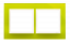 Rámeček 2 - násobný skleněný limetková/bílá