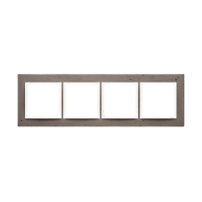 Betonový rámeček 4-násobný tmavý beton/bílá