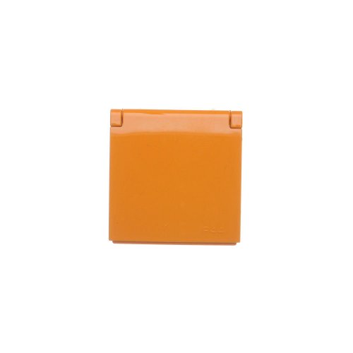 Simon Kryt zásuvky s uzemnením - IP44 - vičko vo farbe krytu, antibakteriálna oranžová