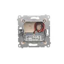 LED osvetlenie (jednotka s krytom), 14 V / 0,56 W, farba svetla studená biela (5900 °K), Simon 54, farba krémová