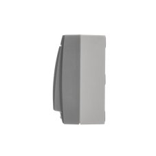 Přepínač střídavý (přístroj s krytem), IP44, s podsvětlením, řazení 6So, 10 A / 250 V~, šroubové svorky, Aquaclick, barva šedá