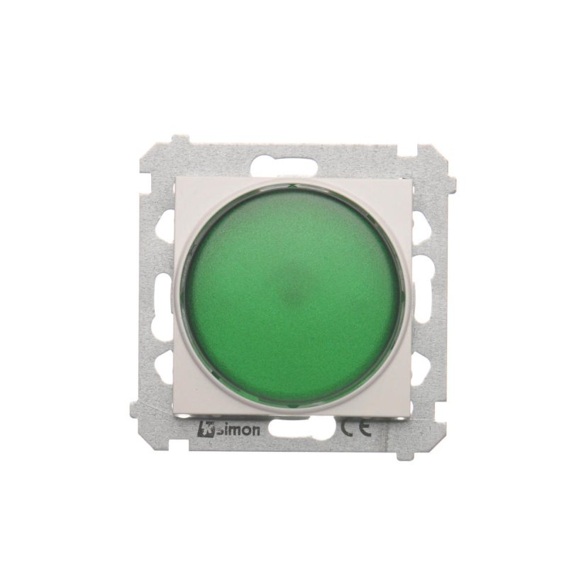 Signálne svetlo Simon LED - zelené svetlo biele