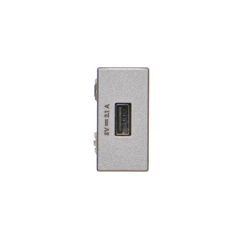 Simon USB nabíjačka K45 USB 2.0 - A 5V DC 2,1A 45 × 22,5 mm hliník