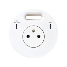 Vstavaná stolná zásuvka Flash 90, 1x 230 V + 2× USB-C PD 100 W, káblová priechodka, kábel 1.5m, farba biela matná