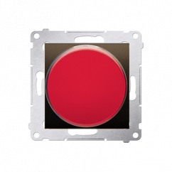 Simon LED signálne svetlo - červené svetlohnedé matné, pokovované
