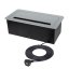 Zásuvkový blok 2x 230V, 2x USB A+C nabíjecí, 1x HDMI, 1x RJ45, kabel 3m, hliník, barva stříbrná
