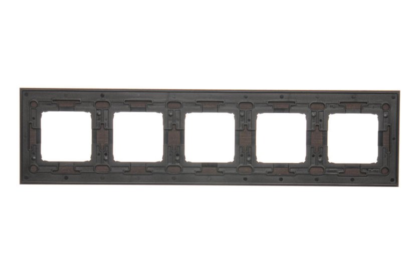 Rámeček 5 násobný, dřevěný, Simon 54 Nature, wenge / stříbrná metalizovaná