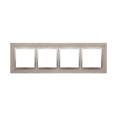 Betonový rámeček 4-násobný světlý beton/stříbro