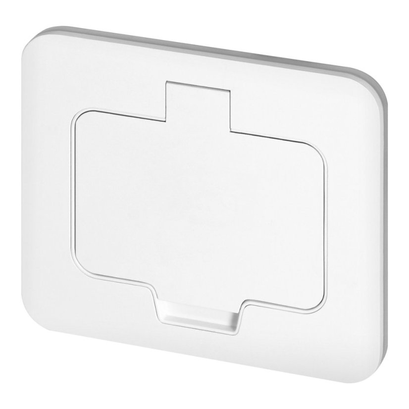 Hermeticky uzavíratelná obdélníková zásuvka 1x 230V, krytí IP55, barva bílá