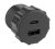 Vstavaná 2x USB A+C nabíjačka s priemerom 35 mm v čiernej farbe, kábel + zdroj
