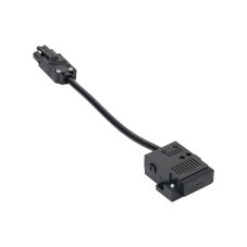 Vestavná stolní zásuvka Flash 90, 1x 230 V + 1 × USB-C PD 20 W, 1x RJ45 cat.6, kabel 1.5m, barva černá matná