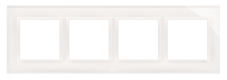 Simon 4-násobný sklenený rám perleťová/biela