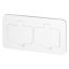 Hermetická zásuvka obdélníková, 2x 230V, IP55, pod omítku, barva bílá