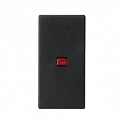 Kryt K45 s podsvícením barva: červená 45×22,5mm grafitově-šedá