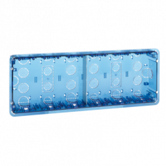 Krabice zapuštěné SIMON 500 6×S500 12×K45 modrá transparentní