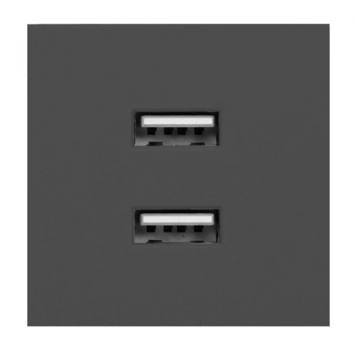 Modulárny nabíjací USB porty NOEN, 2x USB, farba čierna