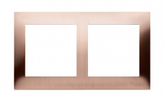 Rámček 2-násobný kovový rustikálny meď, kov