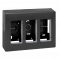 Nástěnná krabice SIMON 500 3×S500 6×K45 grafitově-šedá