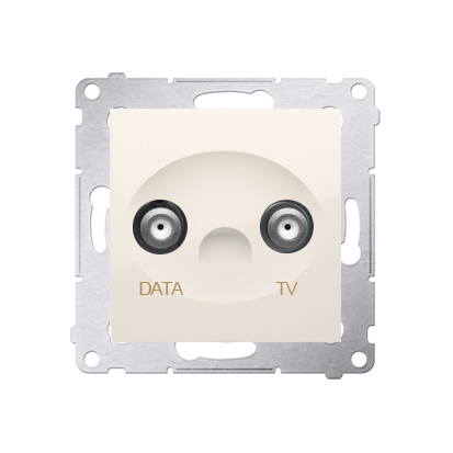 Anténní zásuvka TV-DATA útlum:5dB krémová