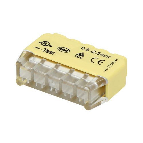Inštalačný konektor, päťvodičový, 0,75-2,5mm²; IEC 300V / 24A (10ks)