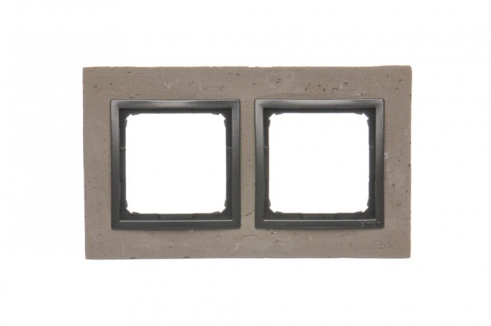 Betonový rámeček 2-násobný tmavý beton/antracit