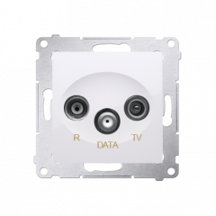 Anténní zásuvka R-TV-DATA útlum:10dB bílá