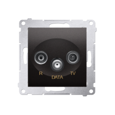 Anténní zásuvka R-TV-DATA útlum:10dB antracit, metalizovaná