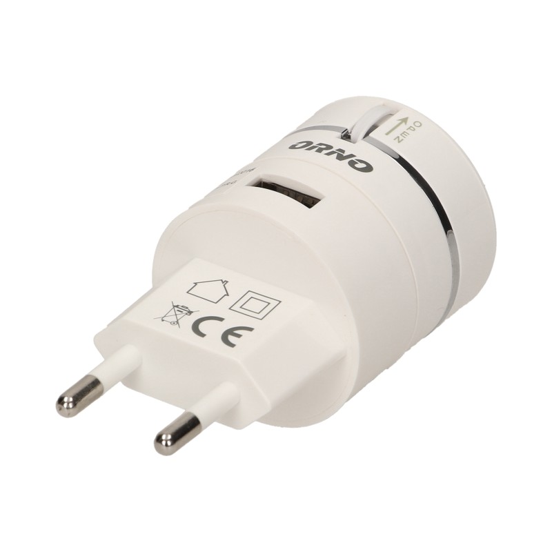 Univerzálna nabíjačka USB pre mobilné telefóny 3v1, navíjací kábel 0.75m, farba biela