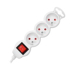 Prodlužovací kabel s vypínačem, 3x zásuvka, kabel 1.5m