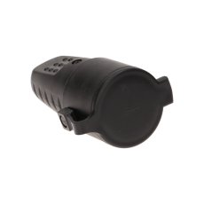 Gumová zásuvka přímá (IP44) , barva černá