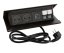 Pop-up blok INCARA 2x zásuvka 250V surface, 1x USB A+C nabíječka 15W, 2x RJ45 cat.5, montážní rám, barva černá, kabel 2m