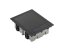 Podlahová zásuvka 2x 250V/16A (zásuvka bílá), 2x RJ45 cat.6, 2x HDMI, plné víko, barva boxu grafitová, s pouzdrem pro lité podlahy