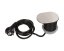 Zásuvkový blok s posuvným víkem, 1x zásuvka 230V a 1x USB-A+C nabíječka, PD20W, kabel 1.9m, barva stříbrná