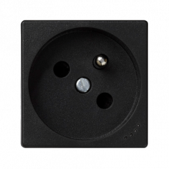 Zásuvka K45 s uzemňovacím kolíkem se signalizací napětí 16A 250V šroubové svorky 45×45mm grafitově-šedá